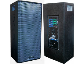 Caixas Ativa + Passiva 2x15" 1100W MX15.1100AP c/ Mixer 6ch integrado USB, Bluetooth