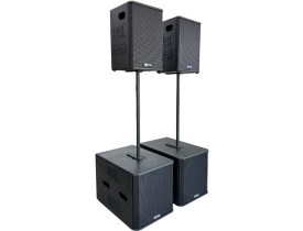  Kit Ativo ( 1X10" Ti + Sub 18" ) 4 Caixas 5400w TOP5402