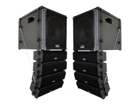 Kit Ativo (Line Array + Sub Aéreo 15") 10 Caixas P.A. Compacto Gla3500 Estereo