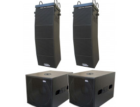  Kit Ativo (Line Array 10"/6" Ti + Sub 18") 4 Caixas 4800w Estereo VLA4800 (g2)