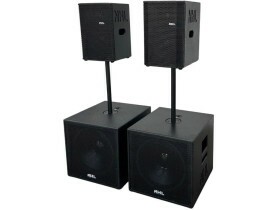 Kit Ativo (1x10" Ti + Sub 15") 4 Caixas NHL 2400w  PRO2402