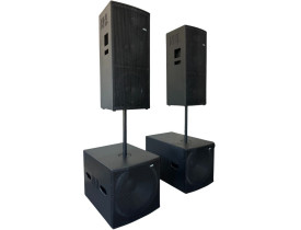 Kit Ativo 4 Caixas 3200W PRO3200 Subwoofer 15" + Médios 10", 12" ou 8"