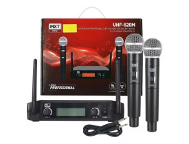 Microfone Sem Fio Duplo MXT 