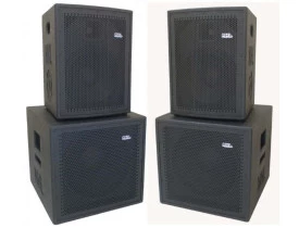 Kit Ativo (1x12" Ti + Sub 15") 4 Caixas 4000w PRO4002 Estéreo