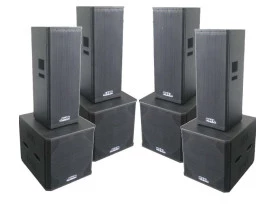  Kit Ativo (Line 2x12" Ti + Sub 18" TOP) 8 Caixas 7200w TOP7208