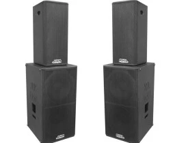  Kit Ativo ( 2X10" Ti + Sub DUPLO 15" ) 4 Caixas 6200w TOP6201