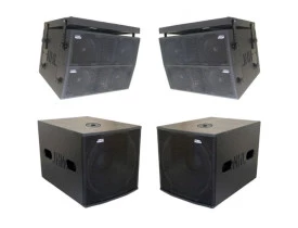  Kit Ativo (Line Array 4x8" Ti + Sub 18") 4 Cxs 3200w LA3200