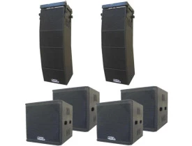 Kit Ativo (Line Array 10"/6" Ti + Sub 18") 6 Caixas 7200w Estereo VLA7200