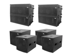 Kit Ativo (Line Array 2x10" Ti + Sub 18")  8 Cxs 6200w LA6208