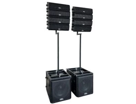  Kit Ativo (Line Array + Sub 15") 10 Caixas P.A. Compacto Gla3500 Estereo
