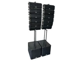 Kit Ativo (Line Array + Sub 18") 14 Caixas Gla6000 Estereo