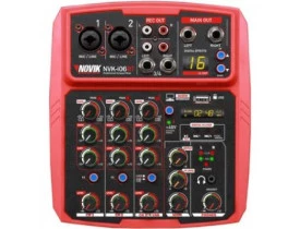 Mesa De Som Mixer NOVIK NVK-I06BT Bluetooth USB Efeitos