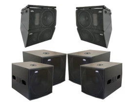 Kit Ativo (Line Array 2x12" Ti + Sub 18") 4 Cxs 5200w LA5200