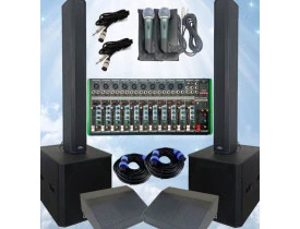Kit Nossa Igreja 200 Fiéis - Sistemas de PA, Retornos, Mesa, Cabos