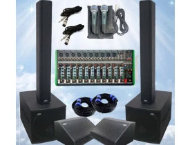 Kit Nossa Igreja 300 Fiéis - Sistemas de PA, Retornos, Mesa, Cabos