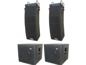 Kit Ativo (Line Array 10"/6" Ti + Sub 15") 4 Caixas 3800w Estereo VLA3800