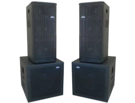Kit Ativo (2x10" Ti + Sub 15") 4 Caixas 4400w PRO4404 Estéreo
